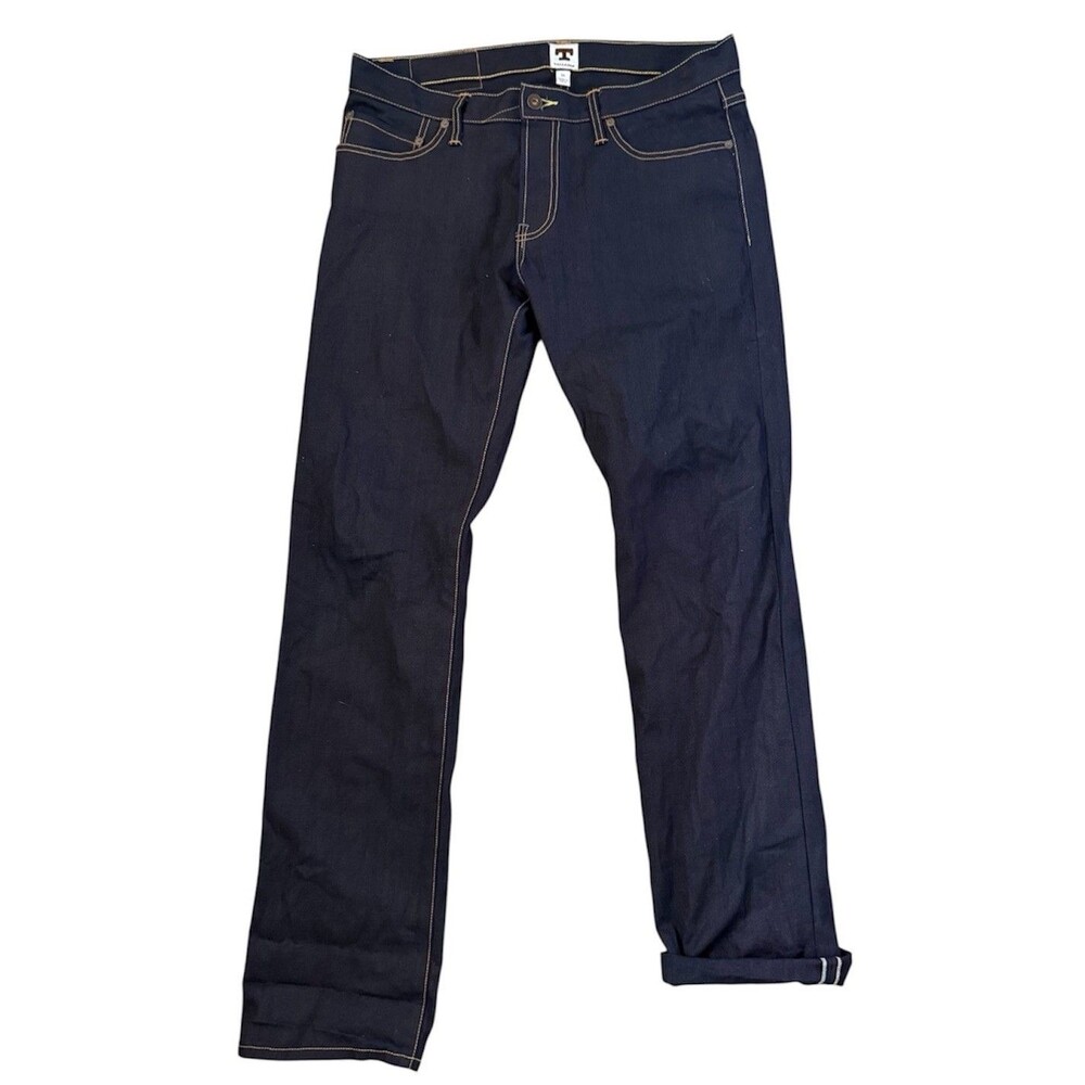 Tellason Selvedge Denim Jeans Dark Wash Japanese Straight Leg Men’s Size 34